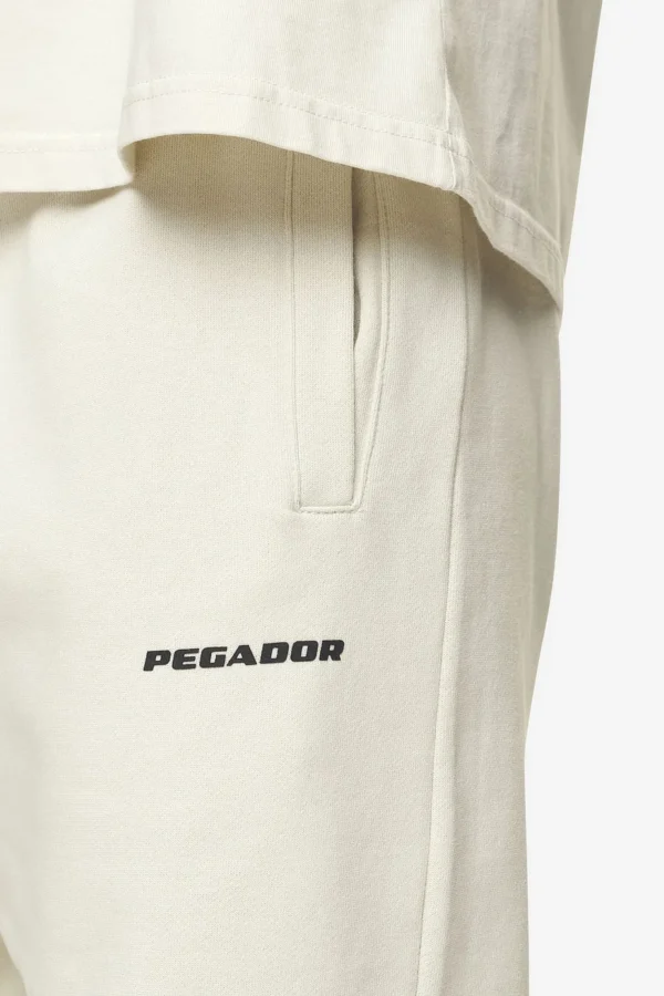 Logo Wide Sweat Pants Washed Salty Cream Black Gum-2
