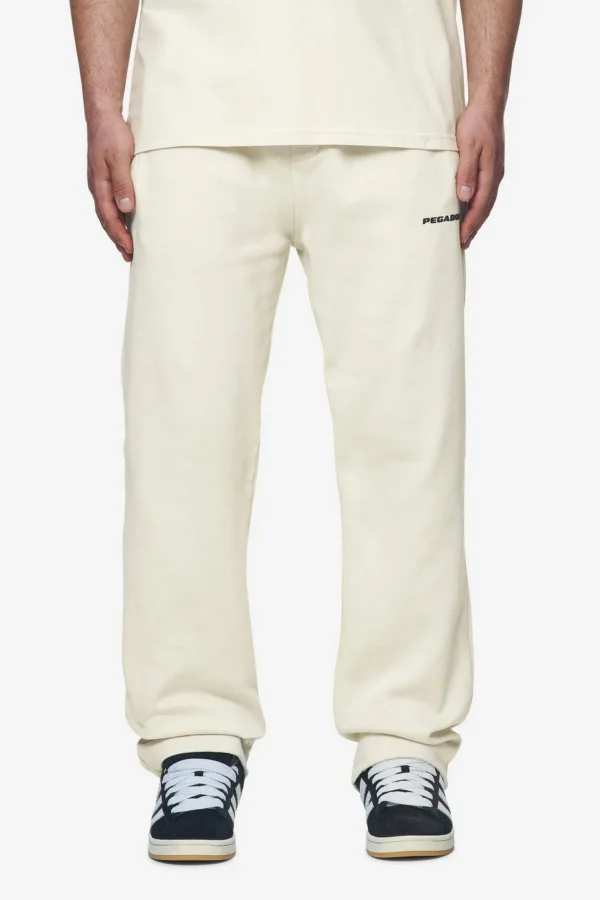 Logo Wide Sweat Pants Washed Salty Cream Black Gum