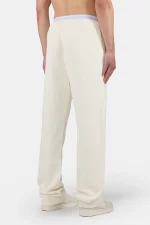 Logo Wide Sweat Pants Washed Unbleached White-1