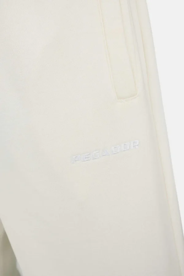 Logo Wide Sweat Pants Washed Unbleached White-2