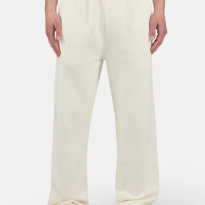 Logo Wide Sweat Pants Washed Unbleached White