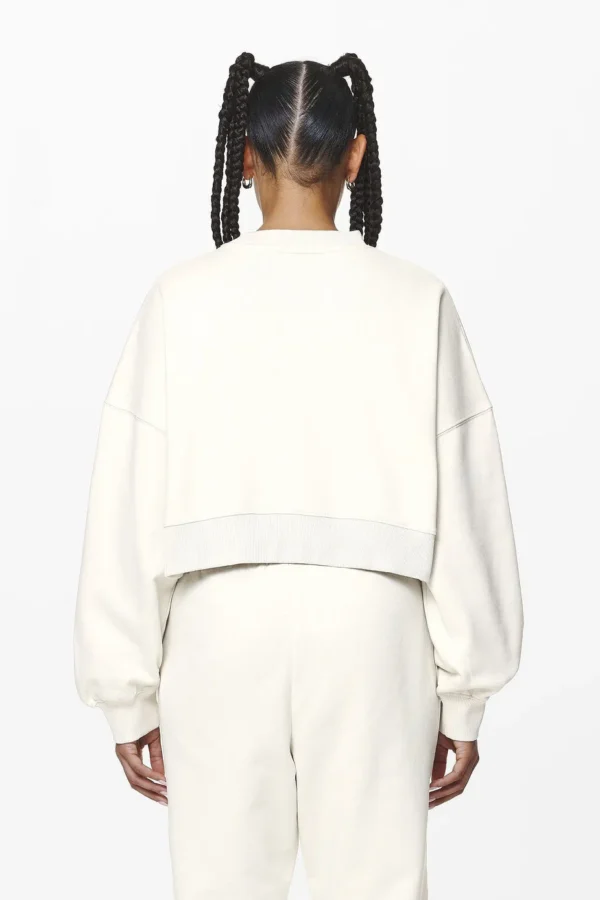 Londa Cropped Oversized Sweater Washed Salty Cream Gum-1