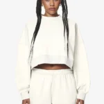 Londa Cropped Oversized Sweater Washed Salty Cream Gum