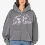 Loni Oversized Sweat Jacket Vintage Grey