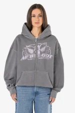 Loni Oversized Sweat Jacket Vintage Grey