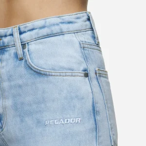 Lora Wide Leg Jeans Washed Light Blue-2