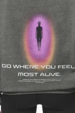 Lui Sprayed Oversized Hoodie Oil Dyed Deep Grey-2