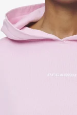 Luna Logo Oversized Cropped Hoodie Washed Bubblegum White-2