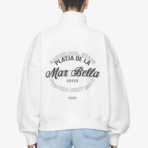 Luz Oversized Halfzip Sweater White-1