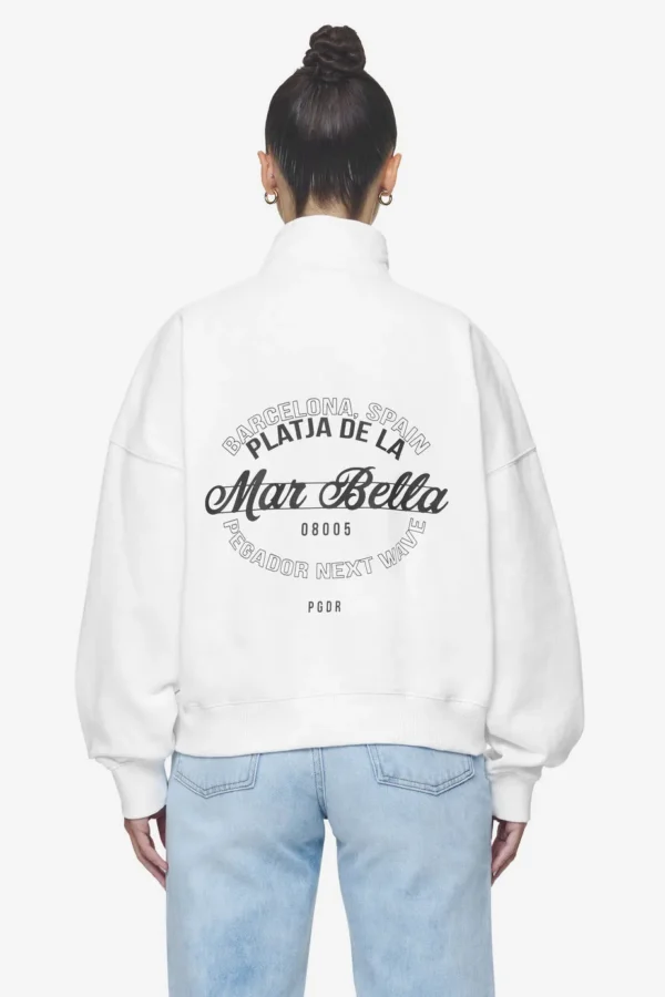 Luz Oversized Halfzip Sweater White-1