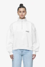 Luz Oversized Halfzip Sweater White