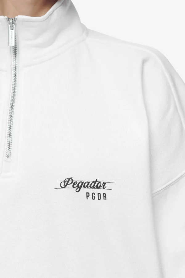 Luz Oversized Halfzip Sweater White-2