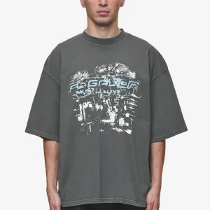 Macon Boxy Tee Washed Anthracite