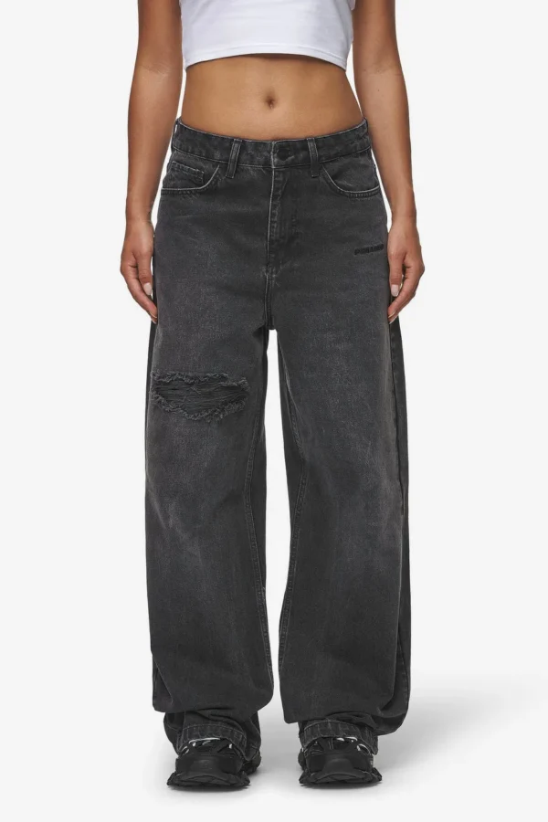 Mally Super Baggy Jeans Washed Deep Grey