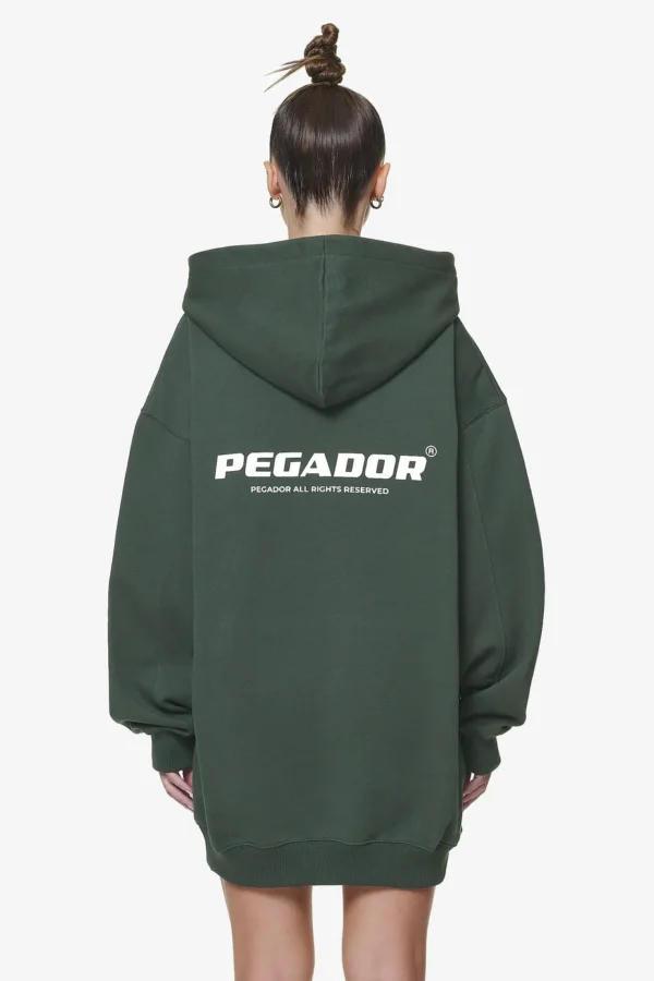 Malm Logo Oversized Hoodie Dress Washed Sage Green-1