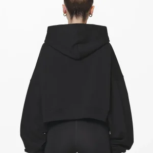 Marla Cropped Zip Hoodie Black Gum-1