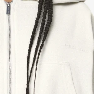 Marla Cropped Zip Hoodie Washed Salty Cream Gum-2