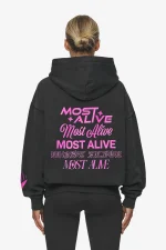 Mei Oversized Hoodie Vintage Black