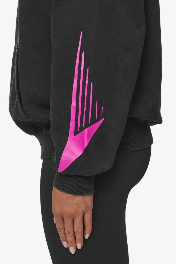 Mei Oversized Hoodie Vintage Black-2