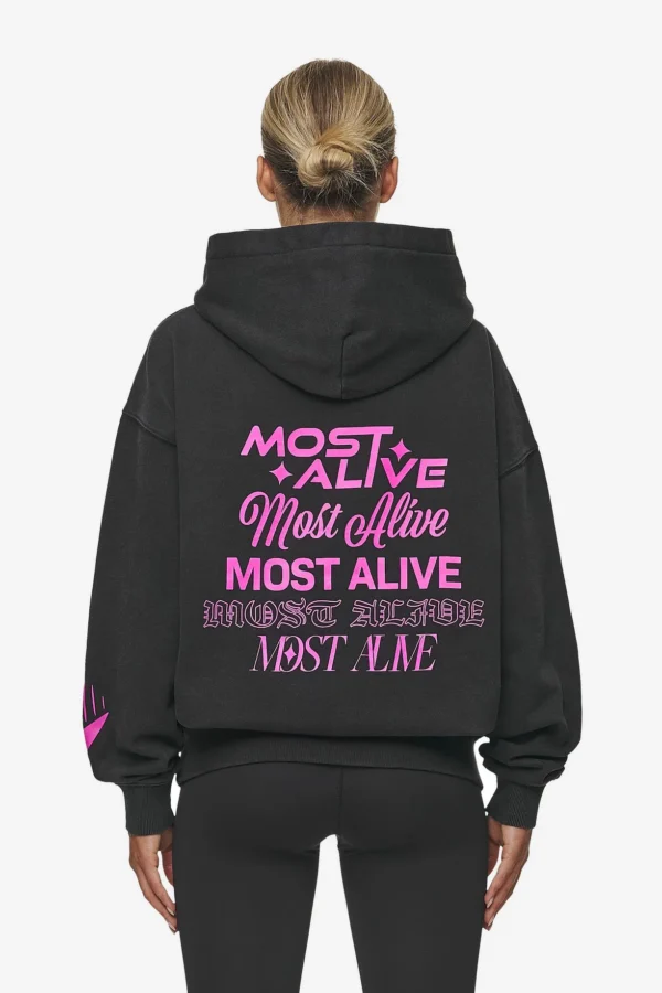 Mei Oversized Hoodie Vintage Black