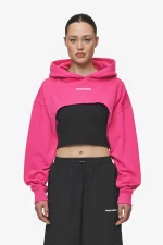 Mina Super Cropped Hoodie Washed Digital Pink