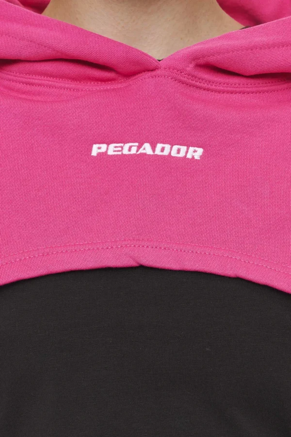Mina Super Cropped Hoodie Washed Digital Pink-2