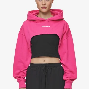 Mina Super Cropped Hoodie Washed Digital Pink