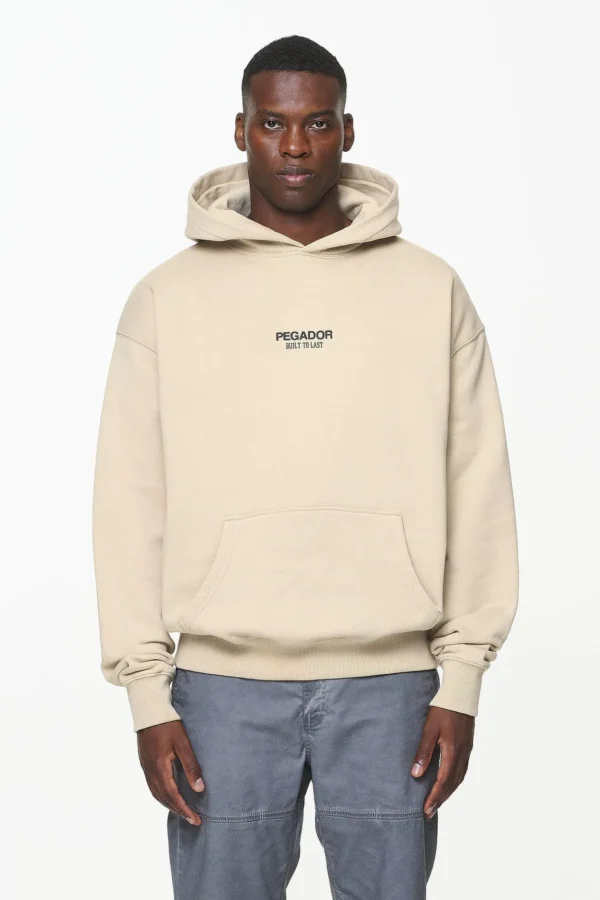 Mouncy Oversized Hoodie Vintage Washed Kingdom Beige