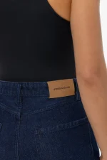 Naddy Wide Leg Jeans Dark Blue-2