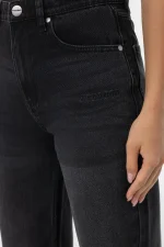 Naddy Wide Leg Jeans Washed Black-3