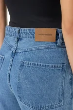 Naddy Wide Leg Jeans Washed Mid Blue-2