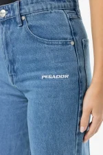 Naddy Wide Leg Jeans Washed Mid Blue-3