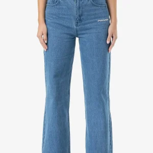 Naddy Wide Leg Jeans Washed Mid Blue