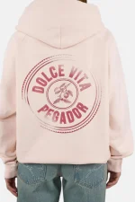 Nadia Oversized Raglan Sweat Jacket Washed Dusty Rose-1