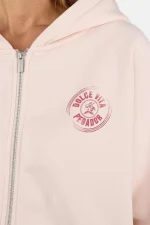 Nadia Oversized Raglan Sweat Jacket Washed Dusty Rose-2