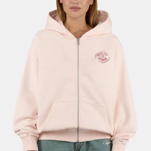 Nadia Oversized Raglan Sweat Jacket Washed Dusty Rose