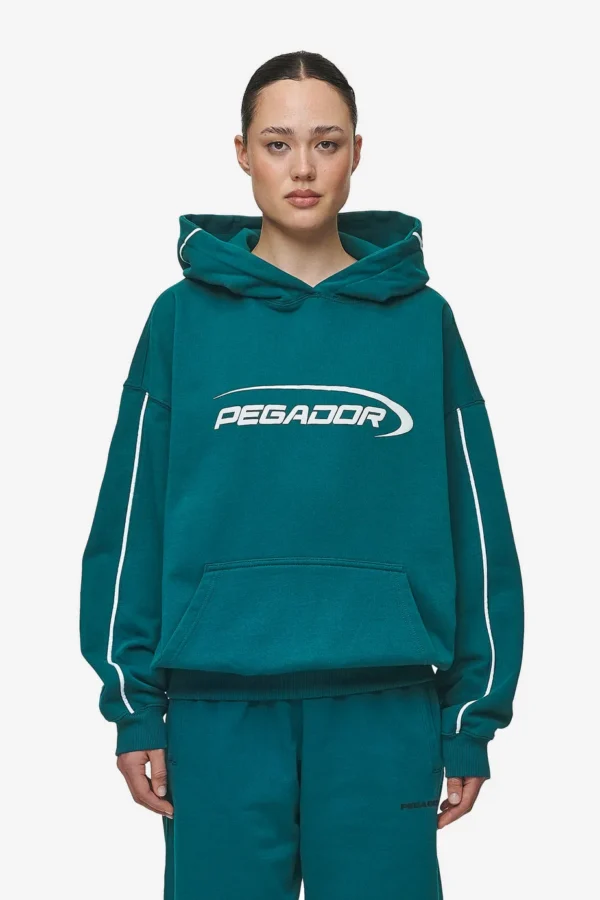 Naomi Oversized Hoodie Washed Urban Turquoise