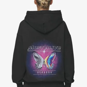 Nena Oversized Hoodie Washed Black-1