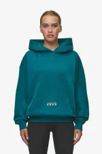 Nisa Oversized Hoodie Washed Urban Turquoise