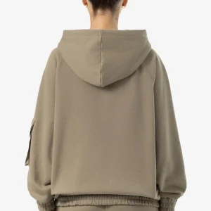 Nona Oversized Sweat Jacket Washed Desert Taupe-1