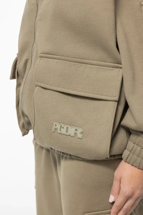 Nona Oversized Sweat Jacket Washed Desert Taupe-2