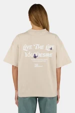 Noria Heavy Oversized Tee Washed Light Beige-1