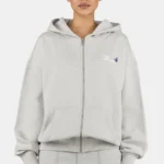 Noria Oversized Sweat Jacket Washed Pure Grey