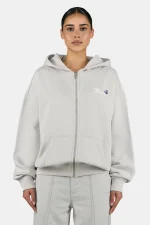 Noria Oversized Sweat Jacket Washed Pure Grey