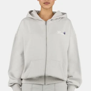 Noria Oversized Sweat Jacket Washed Pure Grey