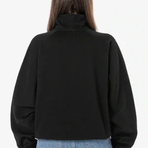 Norma Oversized Halfzip Sweater Washed Black-1