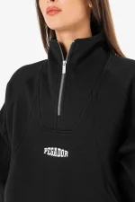 Norma Oversized Halfzip Sweater Washed Black-2