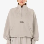 Norma Oversized Halfzip Sweater Washed Dark Stone