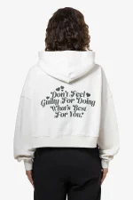 Odda Oversized Cropped Hoodie Washed Salty Cream-1