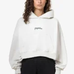 Odda Oversized Cropped Hoodie Washed Salty Cream